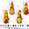 4 Pcs Fall Gnome Ceramic to Paint Kit 5 Inch Ready to Paint Your Own Ceramic Gnome Statues